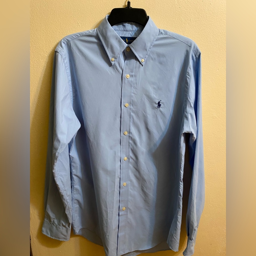 New! Ralph Lauren Men's Light Blue Dress Shirt